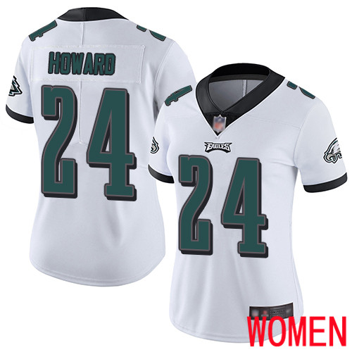 Women Philadelphia Eagles #24 Jordan Howard White Vapor Untouchable NFL Jersey Limited Player Football